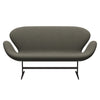 Fritz Hansen Swan Sofa 2 Seater, Brown Bronze/Steelcut Trio Grey/Green