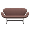 Fritz Hansen Swan Sofa 2 Seater, Brown Bronze/Steelcut Trio Light Brown & Red/Green