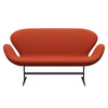 Fritz Hansen Swan™ Sofa 2 Seater, Brown Bronze/Steelcut Trio Orange
