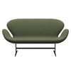 Fritz Hansen Swan Sofa 2 Seater, Brown Bronze/Steelcut Trio Soft Green