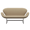 Fritz Hansen Swan Sofa 2 Seater, Brown Bronze/Steelcut Trio Soft Yellow