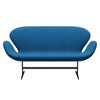 Fritz Hansen Swan Sofa 2 Seater, Brown Bronze/Steelcut Trio Turquoise/Blue