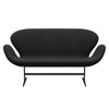 Fritz Hansen Swan Sofa 2 Seater, Brown Bronze/Sunniva Black (683)