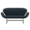 Fritz Hansen Swan Sofa 2 Seater, Brown Bronze/Sunniva Black/Navy