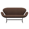 Fritz Hansen Swan Sofa 2 Seater, Brown Bronze/Sunniva Chocolate/Chestnut