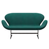 Fritz Hansen Swan Sofa 2 Seater, Brown Bronze/Sunniva Green