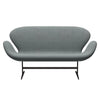 Fritz Hansen Swan Sofa 2 Seater, Brown Bronze/Sunniva Grey/Pale Green