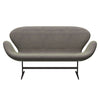 Fritz Hansen Svanesofa 2-Personers, Brown Bronze/Sunniva Light Green/Purple