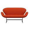 Fritz Hansen Swan™ Sofa 2 Seater, Brown Bronze/Tonus Orange (554)
