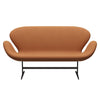 Fritz Hansen Swan™ Sofa 2 Seater, Brown Bronze/Tonus Soft Orange