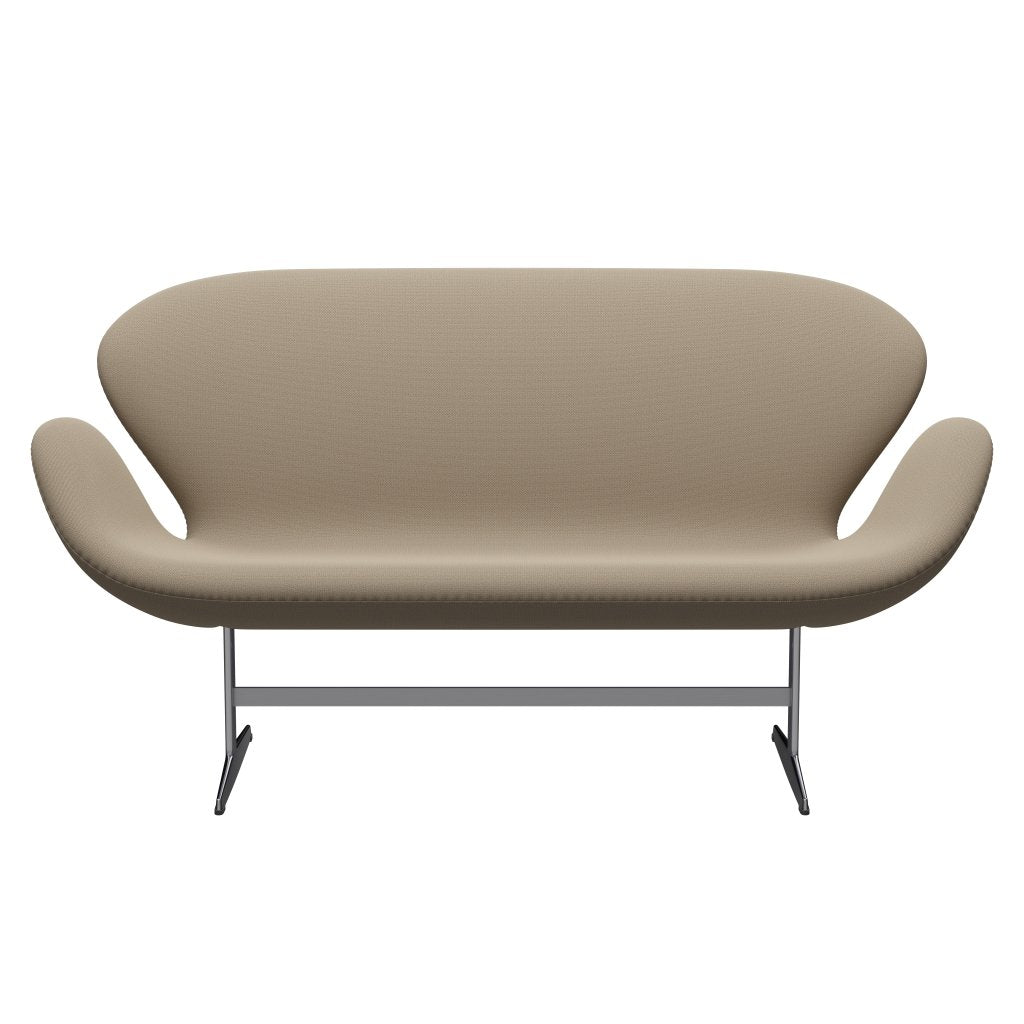 [product_category]-Fritz Hansen Swan Sofa 2 Seater, Satin Brushed Aluminium/Capture Sand-Fritz Hansen-3321-CP6101-SPAL-FRI-1