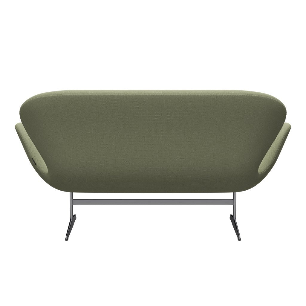 [product_category]-Fritz Hansen Swan Sofa 2 Seater, Satin Brushed Aluminium/Capture Soft Green-Fritz Hansen-3321-CP5101-SPAL-FRI-4