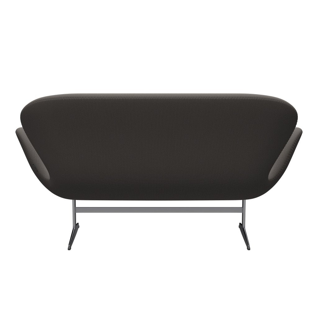 [product_category]-Fritz Hansen Swan Sofa 2 Seater, Satin Brushed Aluminium/Capture Warm Dark Grey-Fritz Hansen-3321-CP4201-SPAL-FRI-4