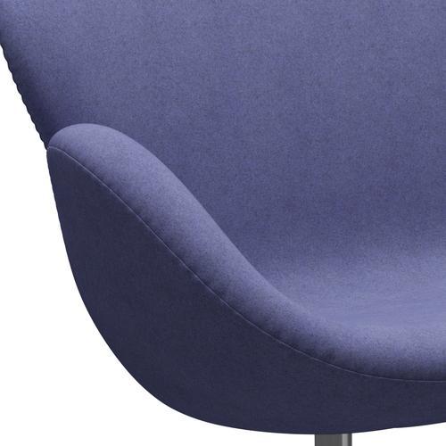 [product_category]-Fritz Hansen Swan Sofa 2 Seater, Satin Brushed Aluminium/Divina Melange Violet Light-Fritz Hansen-3321-DIM647-SPAL-FRI-7