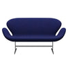 Fritz Hansen Swan Sofa 2 Seater, Satin Brushed Aluminium/Divina Violet Dark (684)