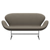 Fritz Hansen Svanesofa 2-Personers, Satinpoleret Aluminium/Fame Beige (61003)