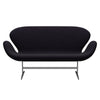 Fritz Hansen Swan™ Sofa 2 Seater, Satin Brushed Aluminium/Fame Bordeaux (64055)