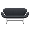 Fritz Hansen Swan Sofa 2 Seater, Satin Brushed Aluminium/Fame Grey (60003)