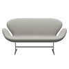 Fritz Hansen Swan™ Sofa 2 Seater, Satin Brushed Aluminium/Fiord Beige/Stone