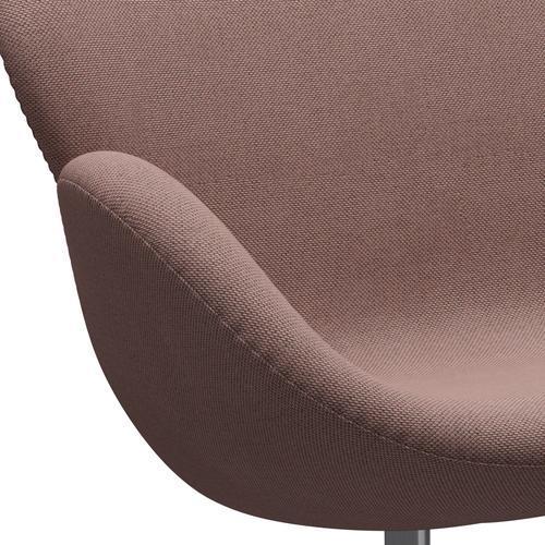 [product_category]-Fritz Hansen Swan Sofa 2 Seater, Satin Brushed Aluminium/Re Wool Soft Pink/Natural-Fritz Hansen-3321-REW648-SPAL-FRI-7