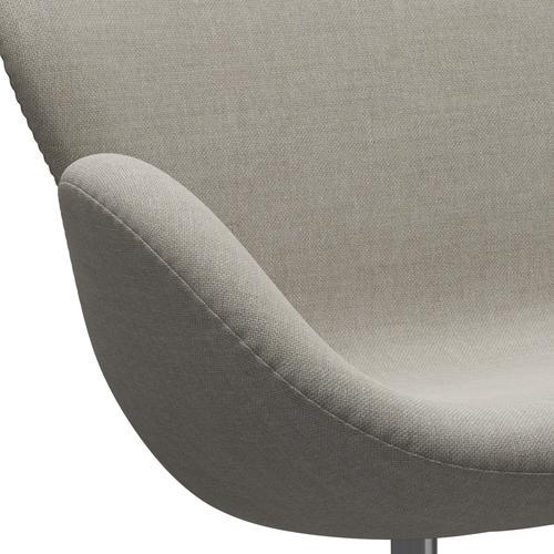 [product_category]-Fritz Hansen Swan Sofa 2 Seater, Satin Brushed Aluminium/Sunniva Beige-Fritz Hansen-3321-SV717-SPAL-FRI-7