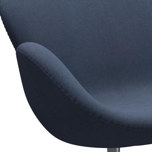 [product_category]-Fritz Hansen Swan Sofa 2 Seater, Satin Brushed Aluminium/Tonus Grey Blue-Fritz Hansen-3321-TON764-SPAL-FRI-7