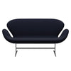 Fritz Hansen Swan Sofa 2 Seater, Silver Grey/Canvas Dark Blue