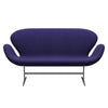 Fritz Hansen Swan Sofa 2 Seater, Silver Grey/Canvas Eclectic Blue