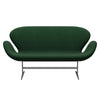 Fritz Hansen Swan Sofa 2 Seater, Silver Grey/Canvas Grass Green