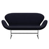 Fritz Hansen Swan Sofa 2 Seater, Silver Grey/Canvas Midnight Blue