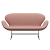 Fritz Hansen Swan Sofa 2 Seater, Silver Grey/Canvas Pale Pink