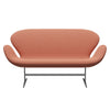 Fritz Hansen Swan™ Sofa 2 Seater, Silver Grey/Capture Burnt Orange