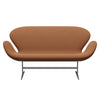 Fritz Hansen Swan Sofa 2 Seater, Silver Grey/Capture Copper