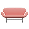 Fritz Hansen Swan™ Sofa 2 Seater, Silver Grey/Capture Coral