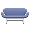 Fritz Hansen Swan Sofa 2 Seater, Silver Grey/Capture Light Blue (4901)