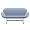 Fritz Hansen Swan Sofa 2 Seater, Silver Grey/Capture Light Blue (4902)