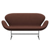 Fritz Hansen Swan™ Sofa 2 Seater, Silver Grey/Christianshavn Orange Dark