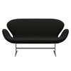 Fritz Hansen Swan™ Sofa 2 Seater, Silver Grey/Comfort Black (61013)