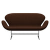 Fritz Hansen Swan™ Sofa 2 Seater, Silver Grey/Comfort Dark Brown