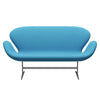 Fritz Hansen Swan™ Sofa 2 Seater, Silver Grey/Comfort Light Blue (66010)
