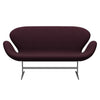 Fritz Hansen Swan™ Sofa 2 Seater, Silver Grey/Comfort Light Bordeaux