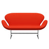 Fritz Hansen Swan™ Sofa 2 Seater, Silver Grey/Comfort Orange/Red