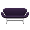 Fritz Hansen Swan™ Sofa 2 Seater, Silver Grey/Comfort Violet Dark