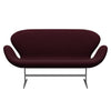 Fritz Hansen Swan™ Sofa 2 Seater, Silver Grey/Comfort Violet/Dark Red