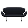 Fritz Hansen Swan Sofa 2 Seater, Silver Grey/Diablo Dark Blue