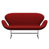 Fritz Hansen Swan™ Sofa 2 Seater, Silver Grey/Divina Bordeaux