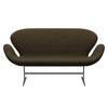 Fritz Hansen Swan Sofa 2 Seater, Silver Grey/Divina Brown (984)