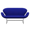 Fritz Hansen Swan™ Sofa 2 Seater, Silver Grey/Divina Coral Blue