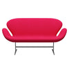 Fritz Hansen Swan Sofa 2 Seater, Silver Grey/Divina Lipstick Pink