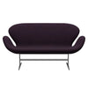 Fritz Hansen Swan Sofa 2 Seater, Silver Grey/Divina Md Aubergine